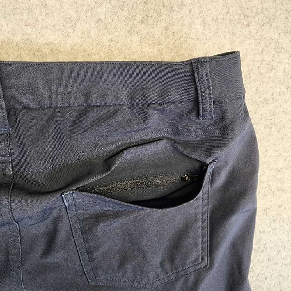 Lululemon ABC Pants Slim Fit 5 Pocket Warpstreme Men's 31x27 Chino Blue LM5AQRS